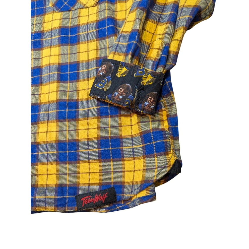 Middle Of Beyond Flannel Shirt Teen Wolf Plaid Mens XL 80's Cult Classic - Picture 2 of 9